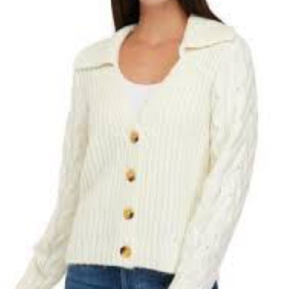 Wonderly Sweaters - Wonderly Women's Chunky Collar Cardigan, X-Large
